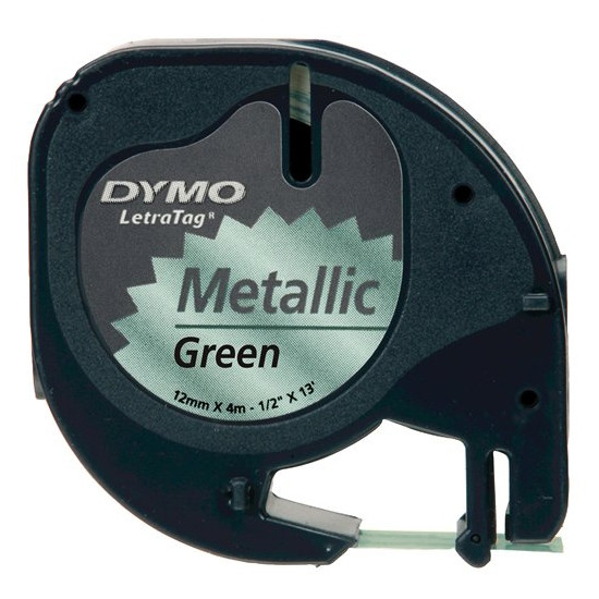Dymo S0721740 / 91209 metallic green tape, 12mm (original Dymo) 088316 - 1