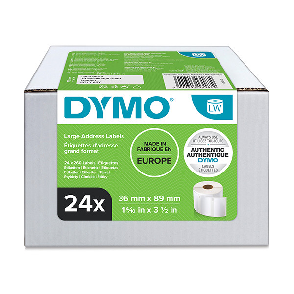 Dymo S0722390 / 13187 / 99012 large address labels, (24-pack) (original) S0722390 088542 - 1