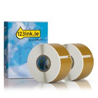 Dymo S0722400 / 99012 gold wide address labels (2-pack) (123ink version) 089366