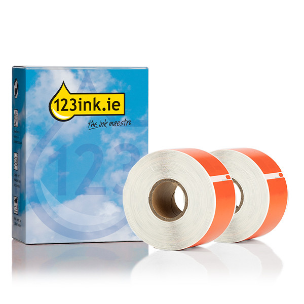 Dymo S0722400 / 99012 wide red address labels, 2 rolls (123ink version) 089269 - 1