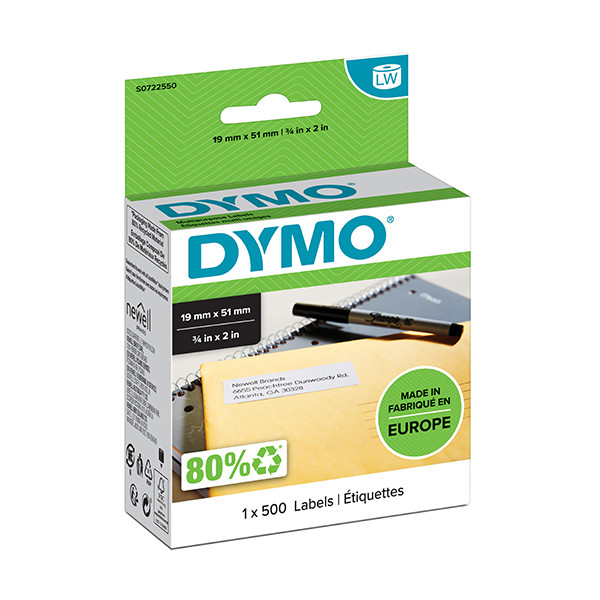 Dymo S0722550 / 11355 removable multi-purpose labels (original) S0722550 088522 - 1