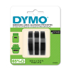 Dymo S0847730 white on black embossing tape, 9mm (original Dymo) | 3-pack