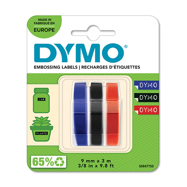 Dymo S0847750 embossing tape assorted multipack (original Dymo) 088452 - 1