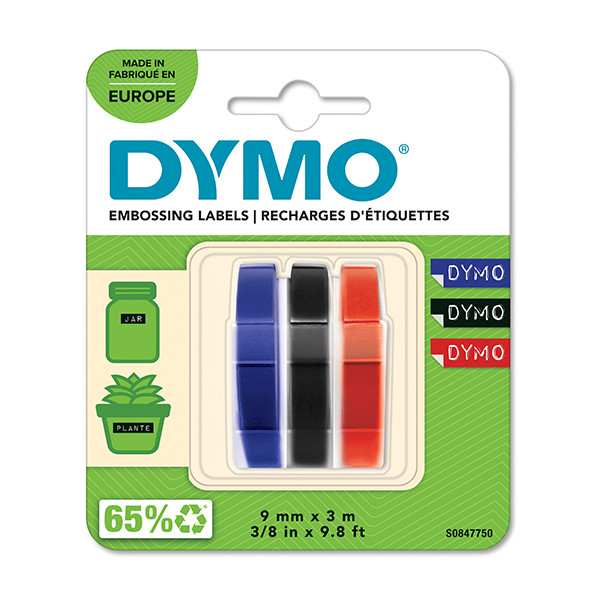 Dymo S0847750 embossing tape assorted multipack (original) S0847750 088452 - 1