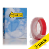 Dymo S0898150 white on red embossing tape, 9mm (3-pack) (123ink version)  650560 - 1