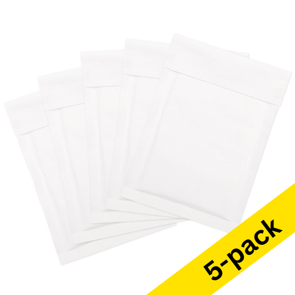 E15 padded envelope 240 x 275mm | white self-adhesive | 123ink | 5-pack 300710 - 1