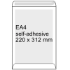 EA4 board back envelope 220 x 312mm | white self-adhesive | Raadhuis | 100-pack 209100 - 1