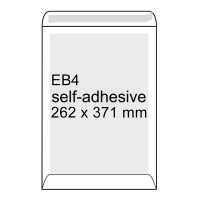 EB4 board back envelope 262 x 371mm | white self-adhesive | Raadhuis | 10-pack 209108