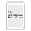 EB4 board back envelope 262 x 371mm | white self-adhesive | Raadhuis | 10-pack 209108 - 1