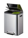EKO EcoCasa matte stainless steel waste separation bins, 15 + 15 litres SEK00070 - 2
