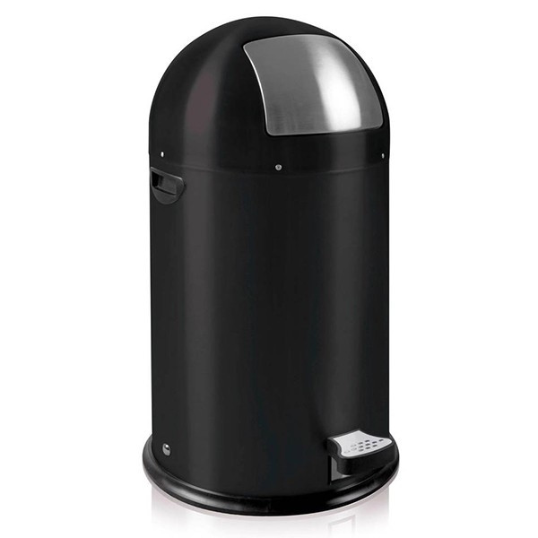 EKO Kickcan matte black waste bin, 33 litres VB964800 SEK00013 - 1