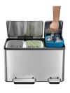 Waste bin (15L + 15L+ 15L) | EKO EcoCasa Trio matt stainless steel SEK00072 - 3