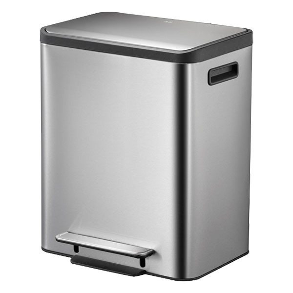 Waste bin (15L + 15L) | EKO EcoCasa Duo matt stainless steel SEK00070 - 1