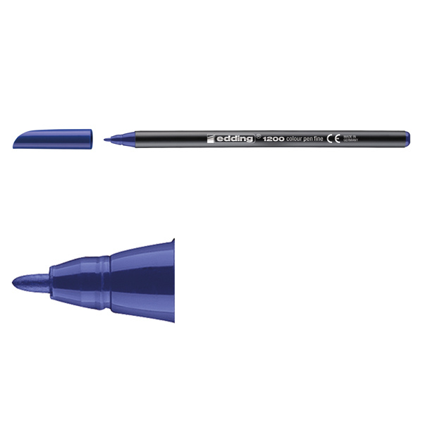 Edding 1200 blue felt tip pen 4-1200003 200960 - 1