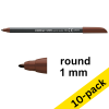 Edding 1200 dark brown felt tip pen (10-pack) 239563 - 1