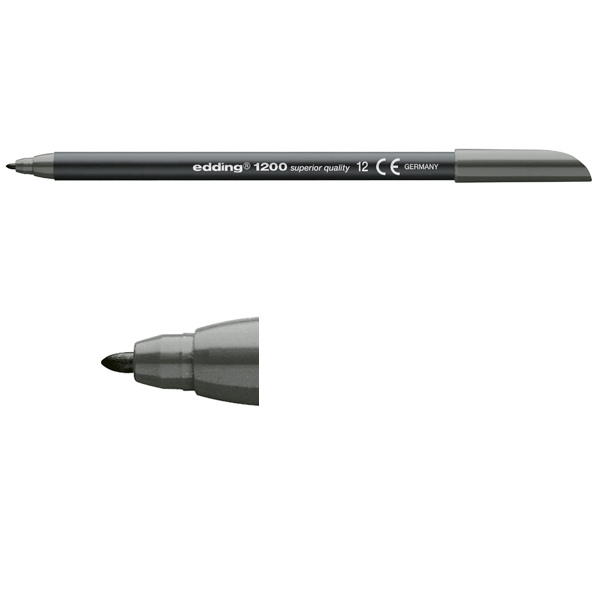 Edding 1200 grey felt tip pen 4-1200012 200969 - 1