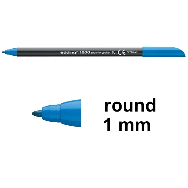 Edding 1200 light blue felt tip pen 4-1200010 200967 - 1
