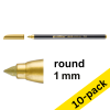 Edding 1200 metallic gold felt tip pen (10-pack) 239566 - 1