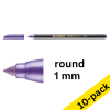 Edding 1200 metallic purple felt tip pen (10-pack) 239582 - 1