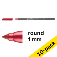 Edding 1200 metallic red felt tip pen (10-pack)  239588