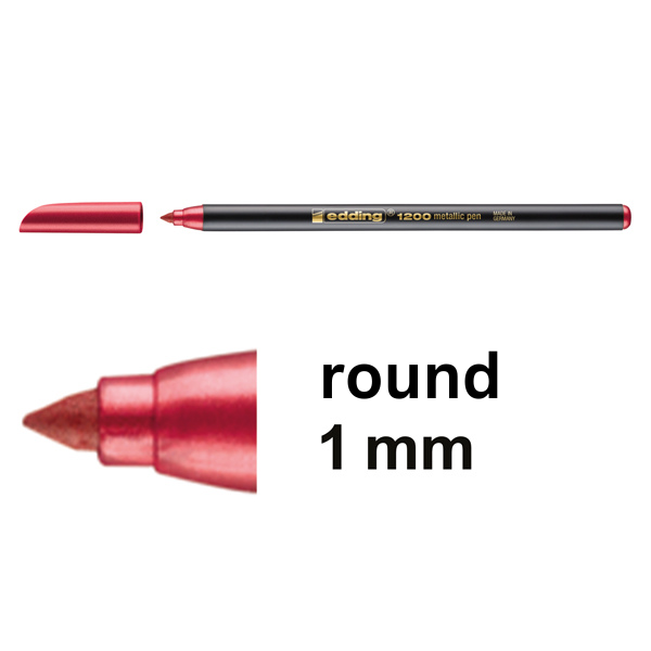 Edding 1200 metallic red felt tip pen 4-1200072 239336 - 1
