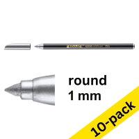 Edding 1200 metallic silver felt tip pen (10-pack)