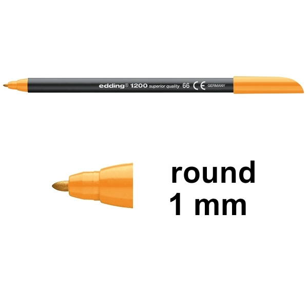 Edding 1200 neon orange felt tip pen 4-1200066 200980 - 1