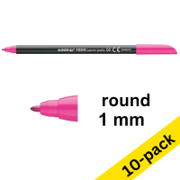 Edding 1200 neon pink felt tip pen (10-pack) 239579