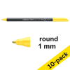 Edding 1200 neon yellow felt tip pen (10-pack) 239576 - 1