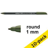 Edding 1200 olive green felt tip pen (10-pack)  239580