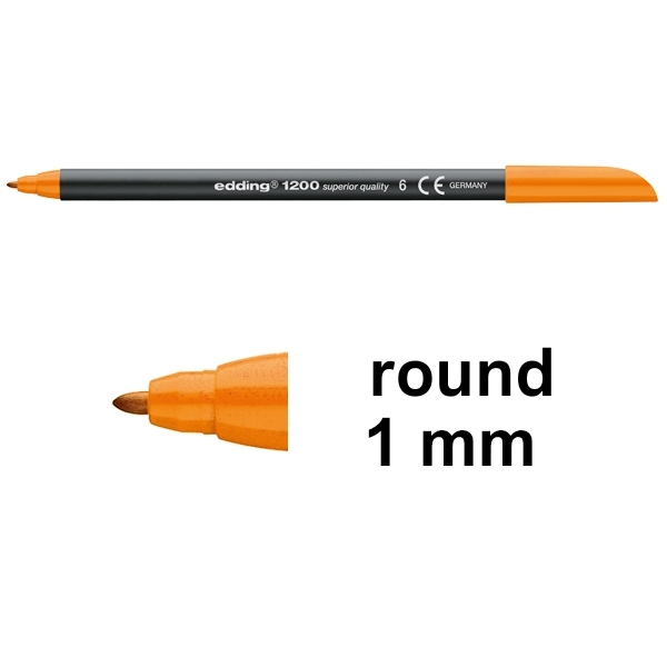 Edding 1200 orange felt tip pen 4-1200006 200963 - 1