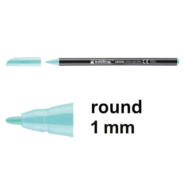 Edding 1200 pastel turquoise felt tip pen 4-1200088 239389 - 1