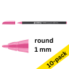 Edding 1200 pink felt tip pen (10-pack) 239589 - 1