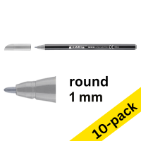 Edding 1200 silver grey felt tip pen (10-pack)
