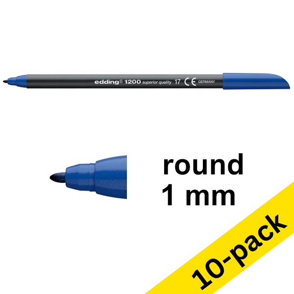Edding 1200 steel blue felt tip pen (10-pack)  239590 - 1