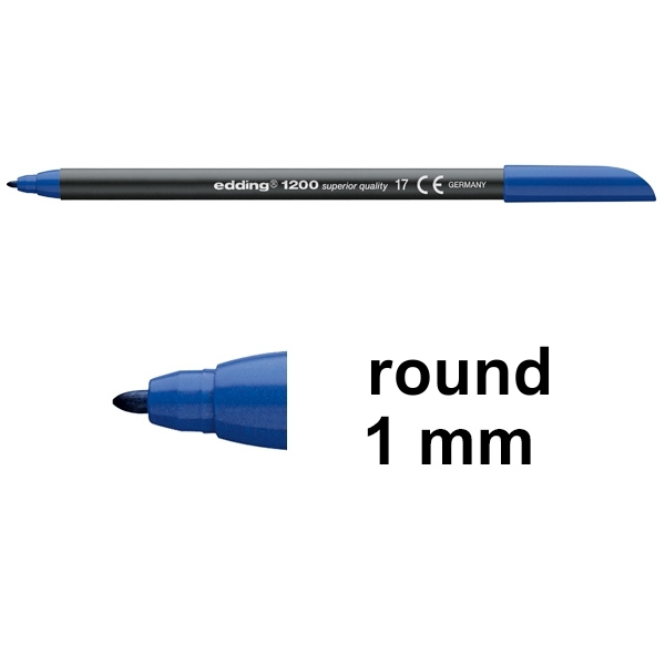 Edding 1200 steel blue felt tip pen 4-1200017 200973 - 1