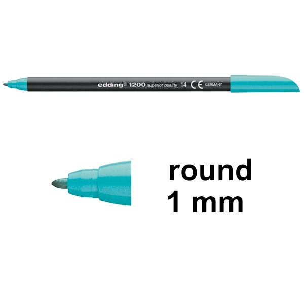 Edding 1200 turquoise felt tip pen 4-1200014 200970 - 1