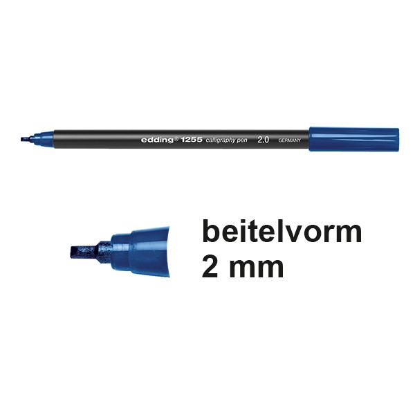 Edding 1255 blue steel calligraphy pen (2mm) (10-pack)  239605 - 1
