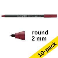 Edding 1300 English red felt tip pen (10-pack)