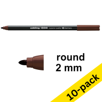 Edding 1300 dark brown felt tip pen (10-pack)