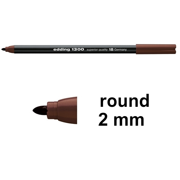 Edding 1300 dark brown felt tip pen 4-1300018 239017 - 1