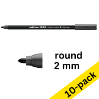 Edding 1300 dark grey felt tip pen (10-pack)