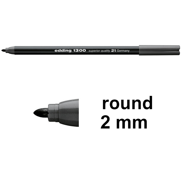 Edding 1300 dark grey felt tip pen 4-1300021 239020 - 1
