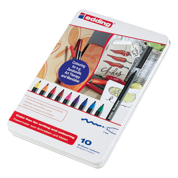 Edding 1300 felt tip pens in metal box (10-pack) 4-1300-10 239042 - 1