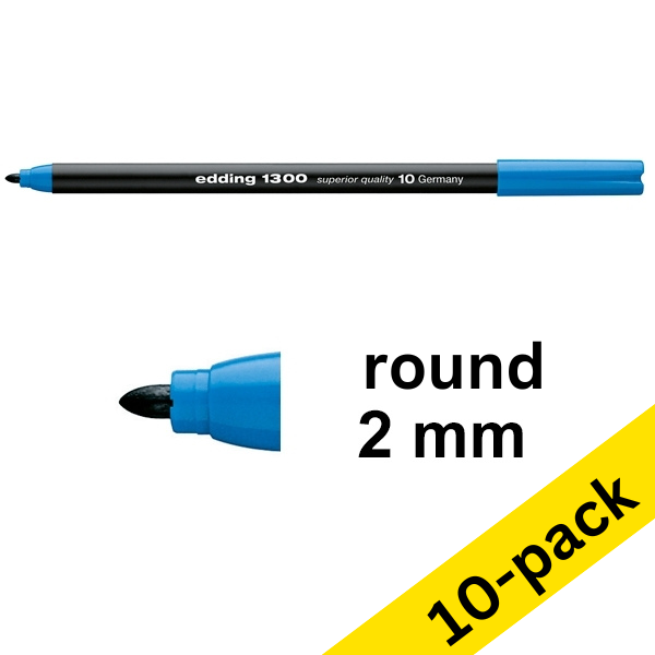 Edding 1300 light blue felt tip pen (10-pack) 239629 - 1