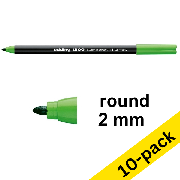 Edding 1300 light green felt tip pen (10-pack)  239630 - 1