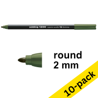 Edding 1300 olive green felt tip pen (10-pack)