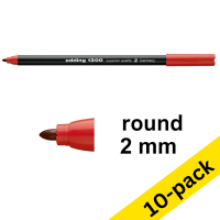 Edding 1300 red felt tip pen (10-pack)