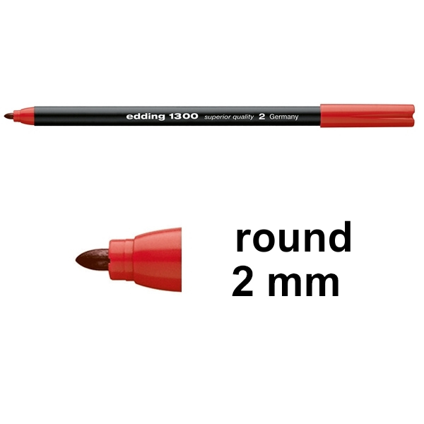 Edding 1300 red felt tip pen 4-1300002 239001 - 1