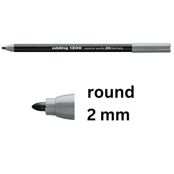 Edding 1300 silver felt tip pen 4-1300026 239023 - 1